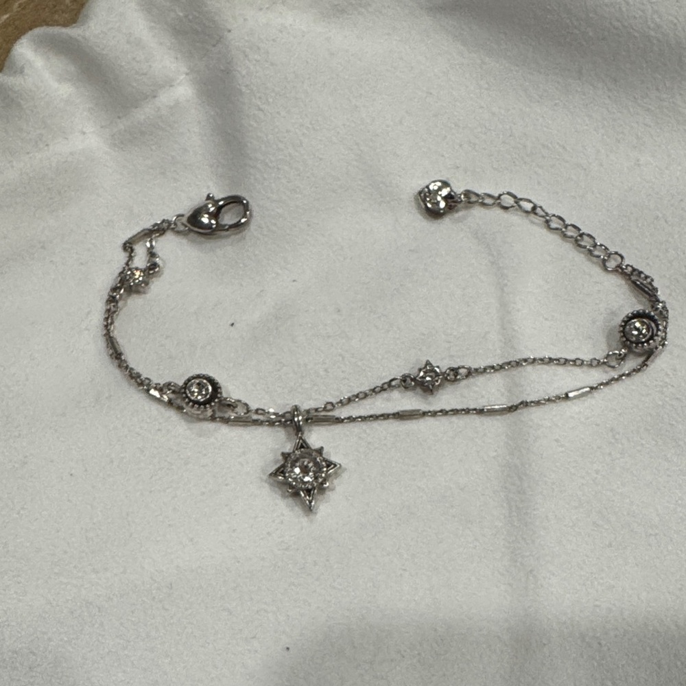 Brighton Silver Bracelet with Star and Circle Charms